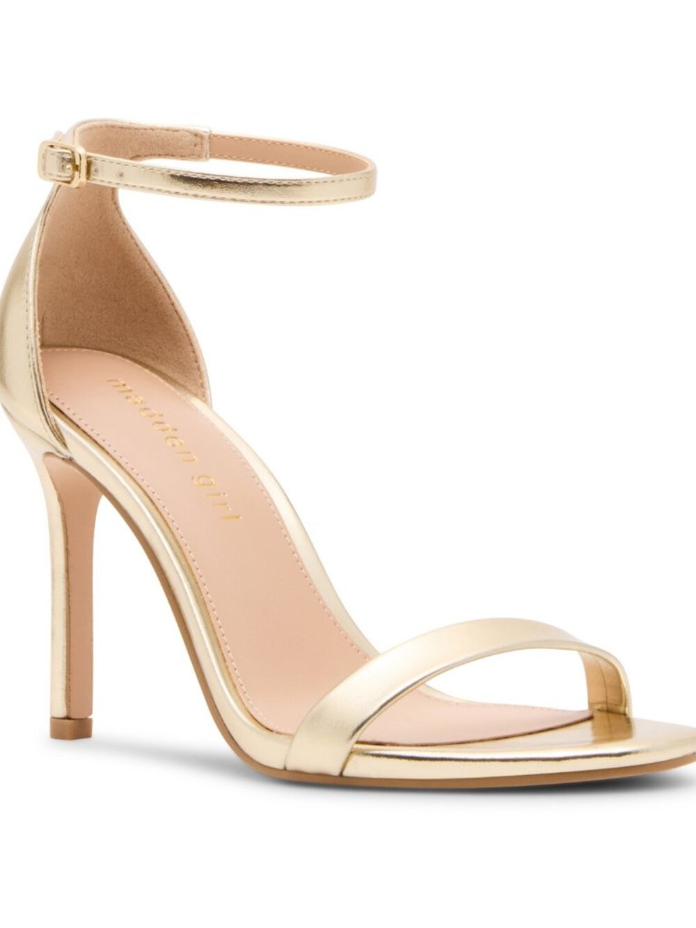 Madden Girl Brazen Two-Piece Stiletto Dress Sandals - Gold Metallic, Size: 6, 9 - Picture 8 of 8